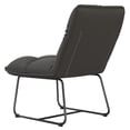 thumbnail image 4 of Silla de ocio VidaXL Furniking con estructura metálica de terciopelo gris oscuro, 4 of 6