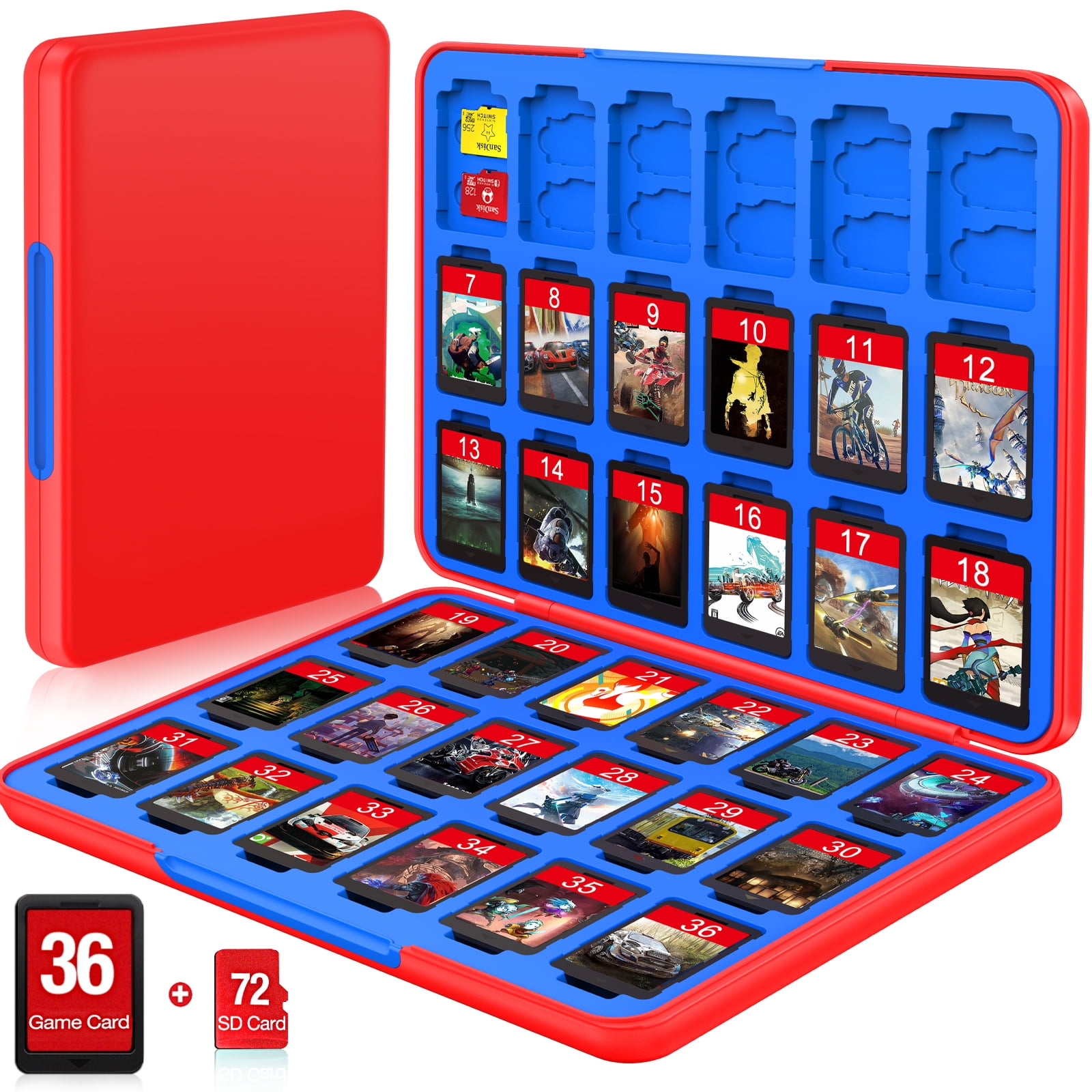 Game Case for Nintendo Switch Games,DinoFire 36 Slots Switch Game Card