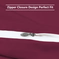 thumbnail image 2 of PiccoCasa 2 Pack Soft Microfiber Pillow Case, 14" x 20", Burgundy Zipper Closure, 2 of 7