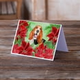 thumbnail image 2 of Basset Hound Poinsettas Greeting Cards and Envelopes Pack of 8, 2 of 2