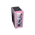 thumbnail image 5 of DIYPC Rainbow-Flash-F4-P Pink USB 3.0 Steel / Tempered Glass ATX Mid Tower Computer Case, 4 x 120mm Autoflow Rainbow LED Fans (Pre-Installed), 5 of 8