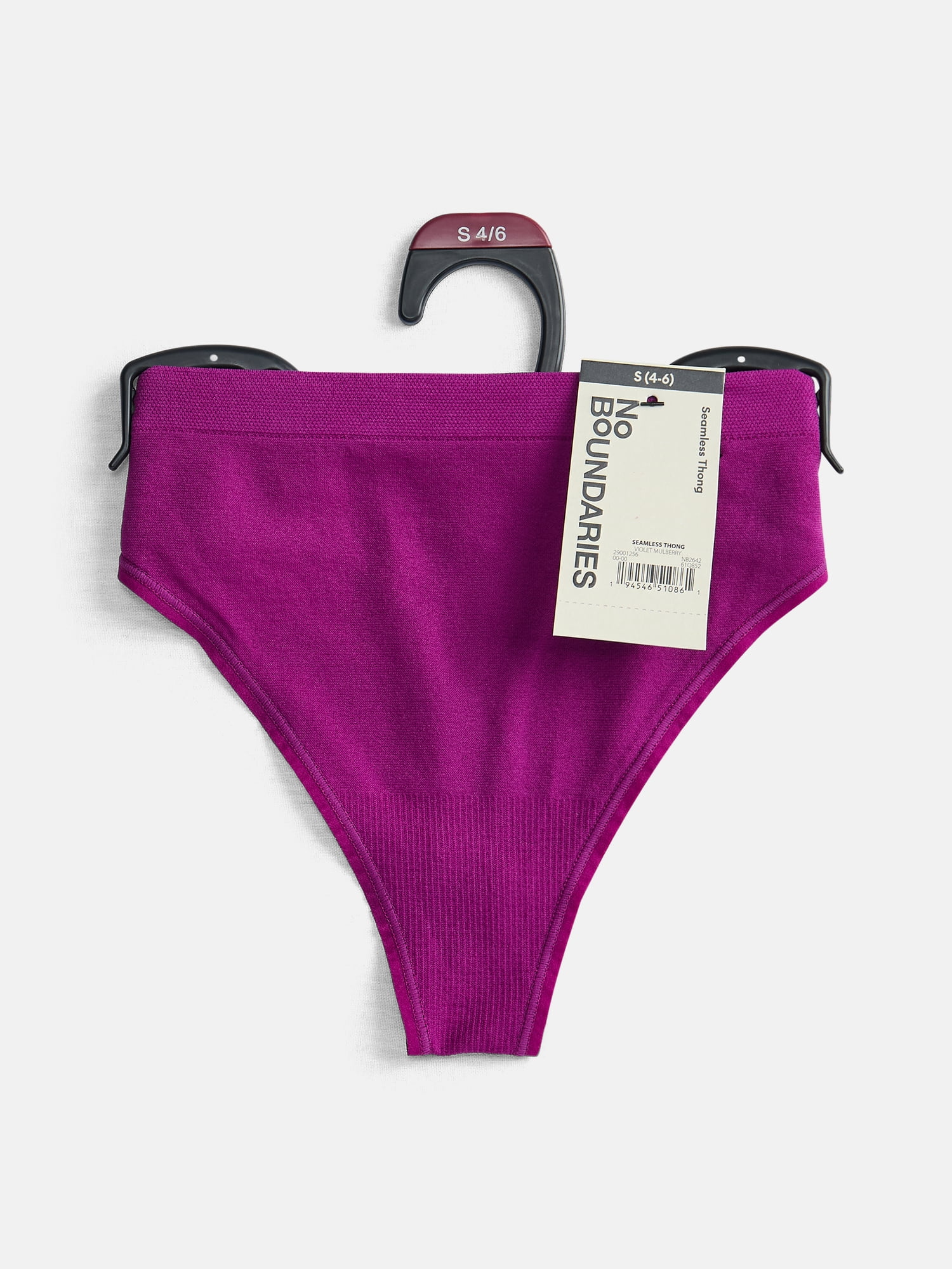 No Boundaries Women's Thong Panty Seamless, 1-pack, Sizes XS-XXXL