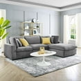thumbnail image 2 of Sectional Sofa Set, Velvet, Grey Gray, Modern Contemporary Urban Design, Living Lounge Room Hotel Lobby Hospitality, 2 of 10