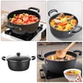 thumbnail image 2 of Shisuyan Kitchen Stockpot Lidded Soup Pot Non-stick Milk Pot Iron Milk Pot Cooking Soup Pot Cookware, 2 of 9