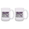 thumbnail image 1 of ThisWear Granny Mug Set Call Me Granny I'm Too Cool to Be Grandma Mug 2 Pack 15oz Coffee Mugs, 1 of 4