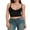 Black, variant on Michellecmm Women's Ruched Crop Cami Tops Spaghetti Strap Low Cut Camisole