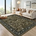 thumbnail image 6 of FairOnly 6'x9'Machine Washable Floral Printed Rugs for Dinning Room Non Slip Brown Area Rug, 6 of 8