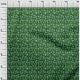 thumbnail image 3 of oneOone Viscose Jersey Green Fabric Kalamkari Craft Projects Decor Fabric Printed By The Yard 60 Inch Wide, 3 of 5