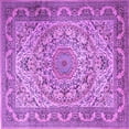 thumbnail image 1 of Ahgly Company Indoor Square Medallion Purple Traditional Area Rugs, 4' Square, 1 of 4