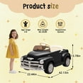 thumbnail image 6 of Track Seven 12V Kids Ride on Car, Licensed Chevrolet 3100 Pickup Electric Car with Remote Control, LED Lights, Bluetooth, Power Indicator, Storage, Kids Ride on Truck Toy for Boys Girls Age 3+, Black, 6 of 7