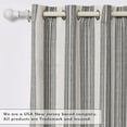 thumbnail image 5 of DriftAway Chris Vertical Striped Pattern Linen Blend Lined Thermal Insulated Blackout and Room Darkening Linen Curtains for Farmhouse Printed 2 Panels 52 Inch by 63 Inch Gray, 5 of 8