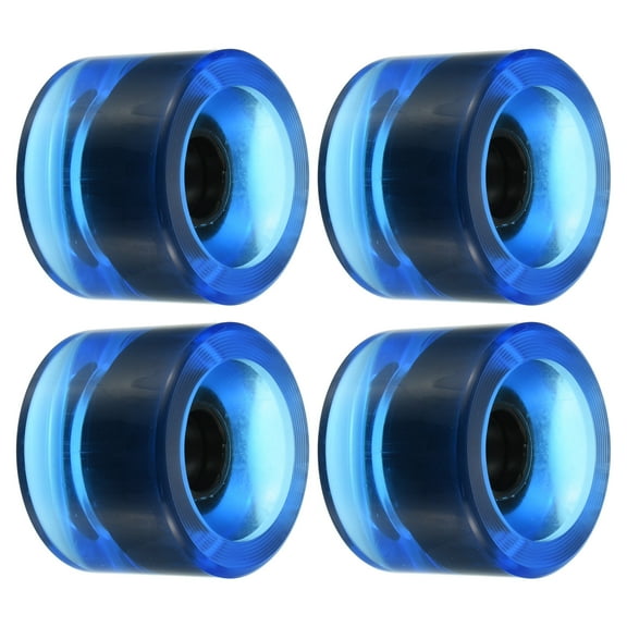 Uxcell 70mm 78A Soft Cruiser Wheels Street Wheels Skateboard Wheel Replacement PU Clear Blue 4 Pack