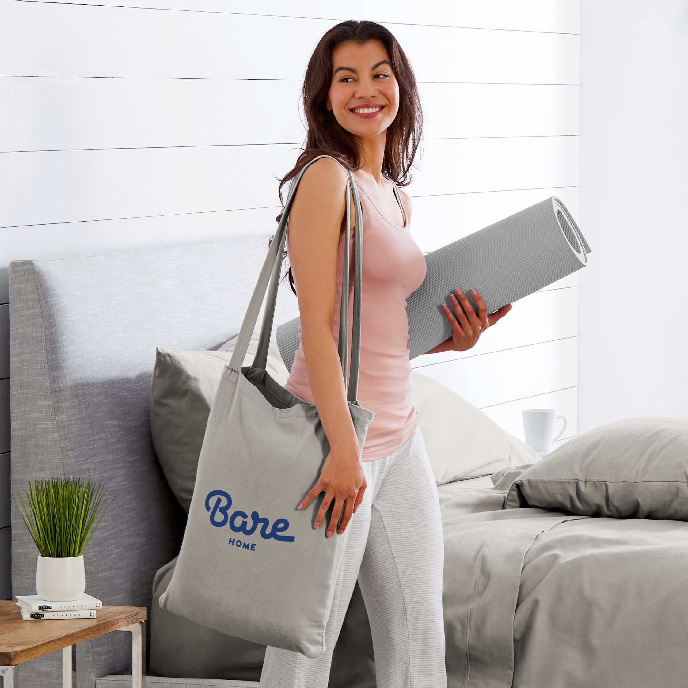 Bare Home 100% Cotton Flannel Deep Pocket 4-Piece Sheet Set with 2 Bonus Pillowcases (Queen, Light Gray)