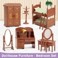 thumbnail image 3 of Juego de muebles para casa de muñecas para niños, juguetes en miniatura, accesorios para casa de muñecas, juguetes de simulación para niños, niñas y niños pequeños de 3 años en adelante con dormitorio, 3 of 5