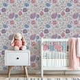thumbnail image 3 of Paisley Peel and Stick Wallpaper 23.6in x 9.8ft Vintage Floral Paisley Soft Blues Pinks Contact Paper Vinyl Waterproof Self Adhesive Wall Paper for Bedroom Shelf Cabinet Renter Friendly, 3 of 8
