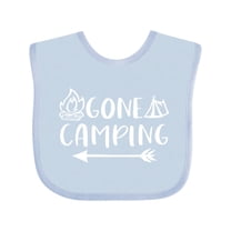 Inktastic Gone Camping Boys or Girls Baby Bib