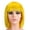 Yellow, variant on Deago 12" Short Straight Bob Wig with Bangs Synthetic Colorful Cosplay Costume Halloween Party Flapper Wig for Women (Red)