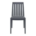 thumbnail image 4 of Compamia Soho Chaise de Salle à Manger de Patio en Gris Foncé, 4 of 12