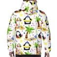 thumbnail image 7 of Kdxio Penguins On The Beach Print Mens Casual Hooded Collar Drawstring Hoodies Pullover Sweatshirts Casual Long Sleeve Shirts-XX-Large, 7 of 7