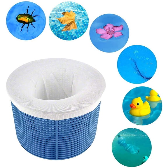 Kuroiy 80PC Pool Skimmer Filter Socks | Fine Mesh Nylon Basket Net | Universal Fit for Above Ground & Inground Pools | Captures Leaves, Hair, Debris | Reusable Elastic Screen Liners | Easy Install