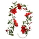 thumbnail image 1 of Guirnalda Navideña con Luces 20 LEDs Luces Navideñas Artificiales Navidad Roja Hojas de borde blanco, 1 of 9