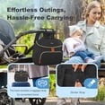 thumbnail image 5 of Diaper Bag Backpack, Lightweight Stylish Travel Baby Bag with Portable Changing Pad, Black, 5 of 7