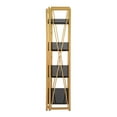 thumbnail image 3 of Lumisource Folia Contemporary Bookcase With Gold Metal Finish OBC-FOLIA AUBK, 3 of 7