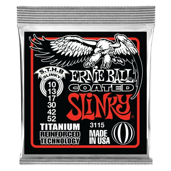 ERNIE BALL 3115 Electric Guitar Strings (10-52) COATED SKINNY TOP HEAVY BOTTOM SLINKY