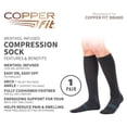 thumbnail image 2 of Copper Fit ICE Menthol Infused Black Compression Socks, Small/Medium, 2 of 5