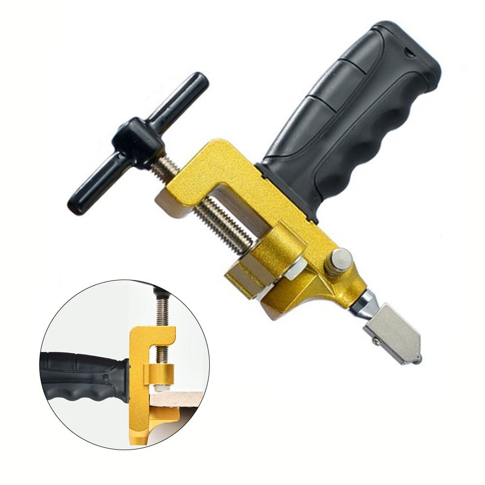 New Tile Glass Cutter Glass Cutter Ergonomic Handle High Quality Steel Cutter Head Longer Handle Cutting Tiles Smile Home