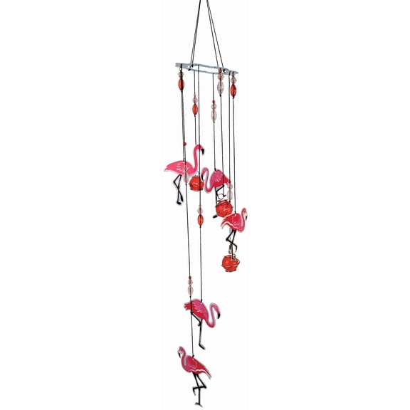 Spoontiques 11947 Flamingo Wind Chime, Orange