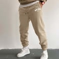 thumbnail image 2 of oqasdz Men's Pants Elastic Waist Fall Winter High Street Fashion Leisure Loose Sports Outdoor Running Sweat Pants Casual Relaxed Cozy Dailywear, 2 of 4