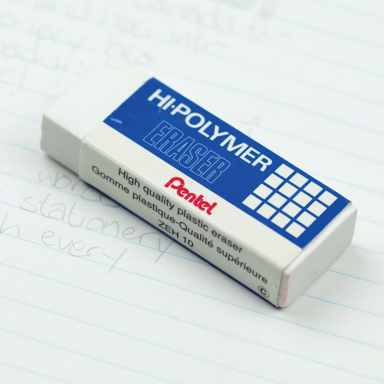 Pentel Hi-Polymer, Large White Block Eraser, Box of 36