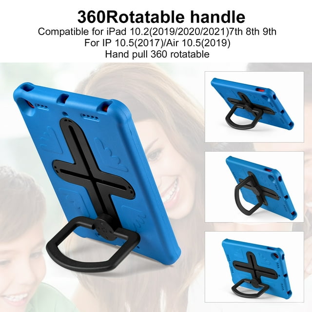 Sliding Kickstand Tablet Case For Ipad Air 5 10.9 4th Shockproof Rotating Stand Handy Cover For Ipad 10th 9/8/7th 10.2 Pro 11 Blue iPad Air 4 Air 5
