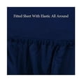 thumbnail image 4 of Fitted Sheet 160x200cm With Bonnet 30cm Navy Blue Microfiber, 4 of 5