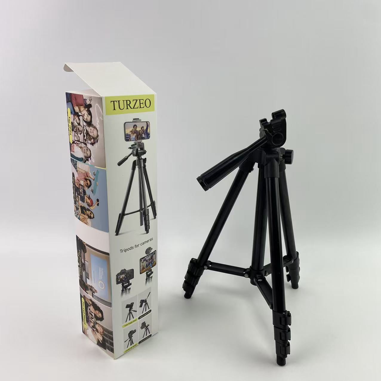 TURZEO Tripods for cameras,60" Camera Tripod,Cell Phone Tripod,Professional Aluminum Portable Tripod Stand with Phone Tripod Mount&1/4”Screw
