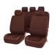 thumbnail image 5 of Luzkey Fundas de asiento de coche de piel sintética, lavables, fundas para asientos delanteros y traseros, protector impermeable clásico para vehículos, SUV, accesorios para coche, color negro, 5 of 6