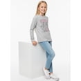 thumbnail image 2 of Wonder Nation Girls Graphic Queen Crest Tee with Long Sleeves, Sizes 4–18, 2 of 8