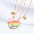 thumbnail image 3 of Collar de amigos para niños, collar de amor con piedra magnética, collar de aleación con goteo de aceite para 2 personas, 3 of 6