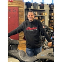 Indian Motorcycle Men's Zip Thru Fleece, Black | 2861644