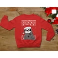thumbnail image 2 of Tstars Womens Christmas Sweatshirt Slothy Holiday Shirt Funny Gift for Her Xmas Party Long Sleeve Tee, 2 of 5