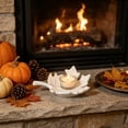 thumbnail image 4 of MMJ Maple Leaf Shaped Candle Holder Ceramic European Style 6.69in Tabletop Aromatherapy Tray Fall Thanksgiving Decor, 4 of 6