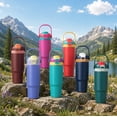 thumbnail image 6 of Ozark Trail 30oz Vacuum-Insulated Stainless Steel Dual Lid Insulated Tumbler, Double Wall Vacuum Insulated Travel Tumbler with Sip & Chug Lid, Coral, 6 of 11