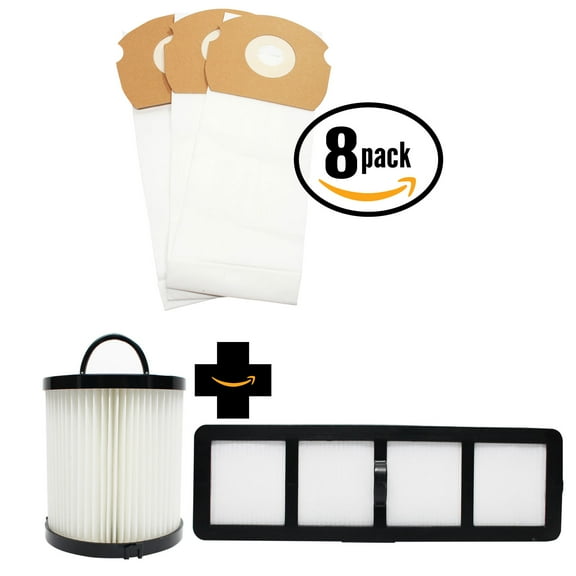 24 Replacement Eureka AirSpeed Gold AS1001A Vacuum Bags, 1 Dust Cup Filter & 1 HEPA Filter - Compatible Eureka AS Vacuum Bag, DCF-21 Filter & EF-6 Filter