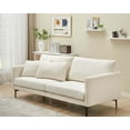 thumbnail image 5 of 3 Seater 78 Inch Chenille Sofa Modern Sofa with 2 Pillows, Comfy Couch for Living Room Apartment Bed Room, Beige, 5 of 7