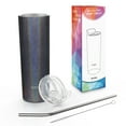 thumbnail image 5 of Stainless Steel Vacuum Insulated Tumbler - THILY 22 oz Skinny Travel Cup with Lid and Straw, Splash-proof, Reusable, Durable, for Coffee, Cocktails, Glitter Gray, 5 of 5