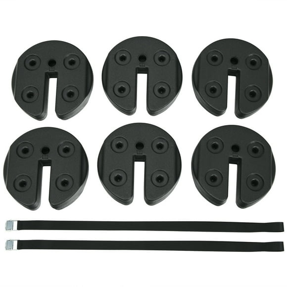 Gymax 6PCS Weight Plates Patio Canopy Tent Gazebo Shade Umbrella Water Filled 30LBS
