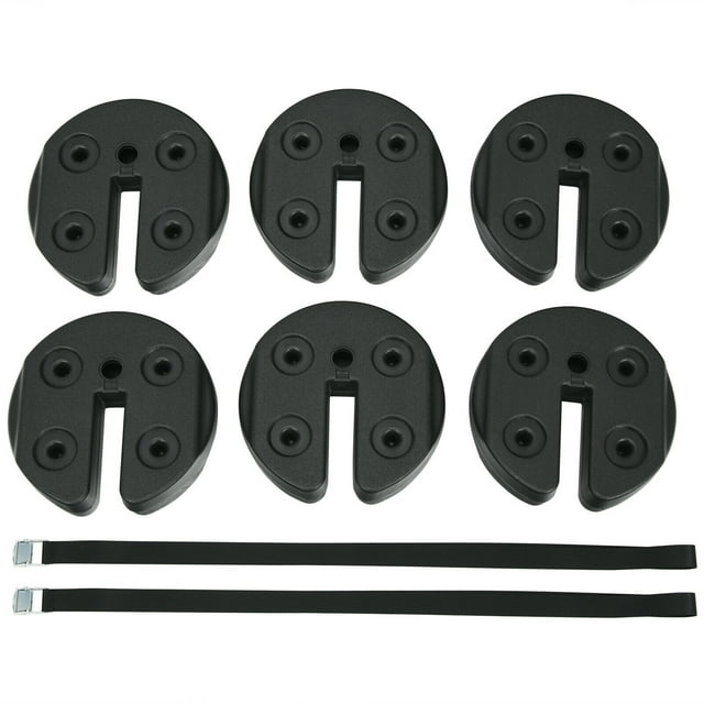 Gymax 6PCS Weight Plates Patio Canopy Tent Gazebo Shade Umbrella Water Filled 30LBS