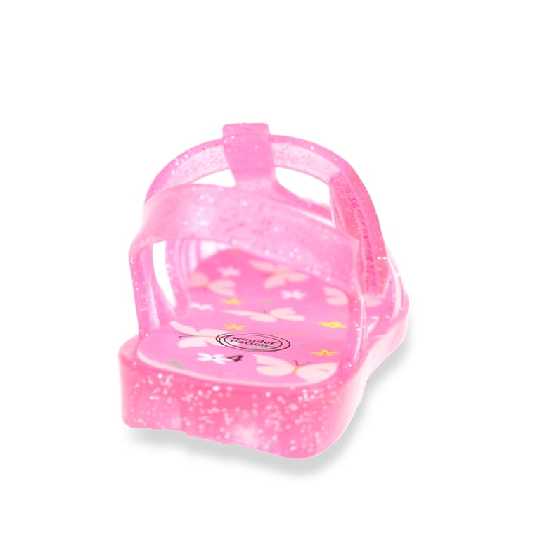 Wonder Nation Baby Girls Glitter Jelly Fisherman Sandal - Walmart.com