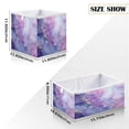 thumbnail image 2 of Foldable Fabric Storage Bin Home Cubes Clothing Organizer Bins Large Collapsible Box Basket for Home Organizer Pink and Blue Marble Texture, 2 of 8